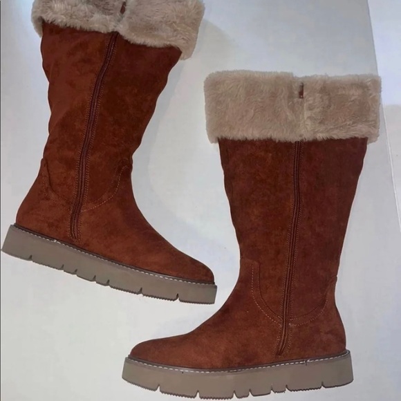 Midnight Velvet Cozy Tall Fur & Suede WMNS Tall Boots SIZE : 9 (NWD) - Picture 3 of 9